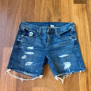 J. Crew Distressed Denim Women Shorts Size 25